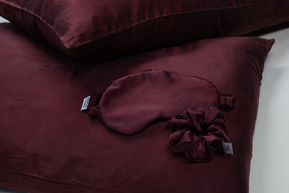 Silk Pillowcase Set: Mahogany