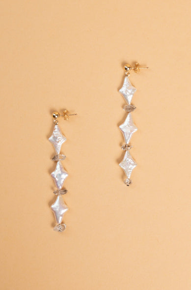 Starry Eyed Earrings: Herkimer Diamond
