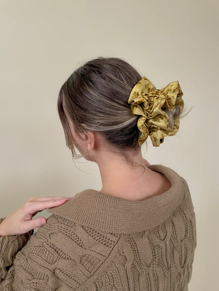 Rosette Scrunchie: Chartreuse