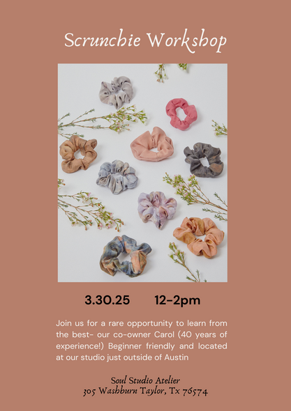 Scrunchie Sewing Workshop (at our Studio)