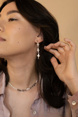 Starry Eyed Earrings: Herkimer Diamond