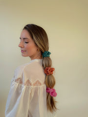 Cloud Scrunchie (Silk Organza): Fuchsia