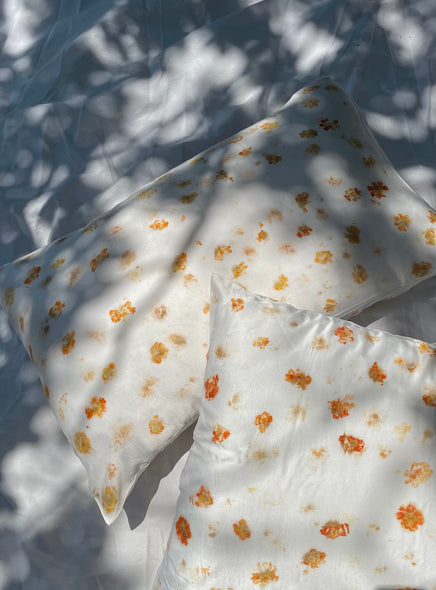 Silk Pillowcase Set: Flower Print